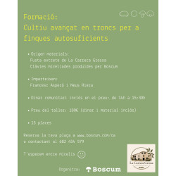 Taller avançat de cultiu de bolets en troncs Boscum